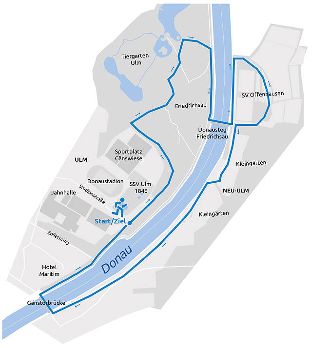 Streckenverlauf Donaurunning